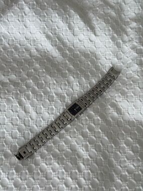 Citizen Silver Rectangular Crystal‑Accented Women’s Watch